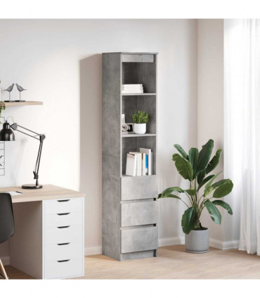 vidaXL Highboard Concrete Grey 37.5x35x180 cm Engineered Wood