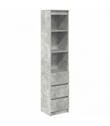 vidaXL Highboard Concrete Grey 37.5x35x180 cm Engineered Wood