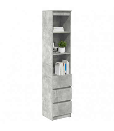 vidaXL Highboard Concrete Grey 37.5x35x180 cm Engineered Wood