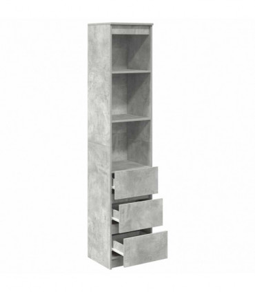 vidaXL Highboard Concrete Grey 37.5x35x180 cm Engineered Wood