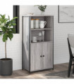 vidaXL Highboard Grey Sonoma 62x36x121.5 cm Engineered Wood