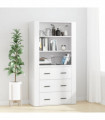 vidaXL Highboard White Engineered Wood