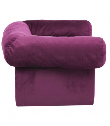 Dog Sofa with Drawer Burgundy 75x50x38 cm Plush