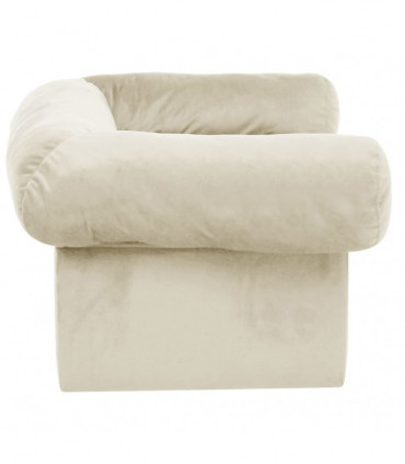 Dog Sofa with Drawer Cream 75x50x38 cm Plush