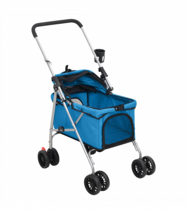 vidaXL Folding Dog Stroller Blue 76x50x100 cm Oxford Fabric