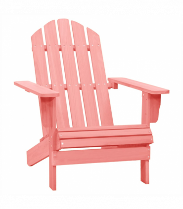 Garden Adirondack Chair Solid Fir Wood Pink