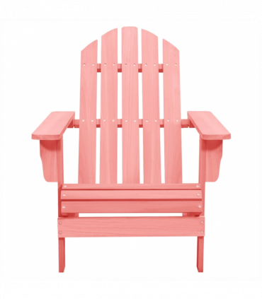 Garden Adirondack Chair Solid Fir Wood Pink