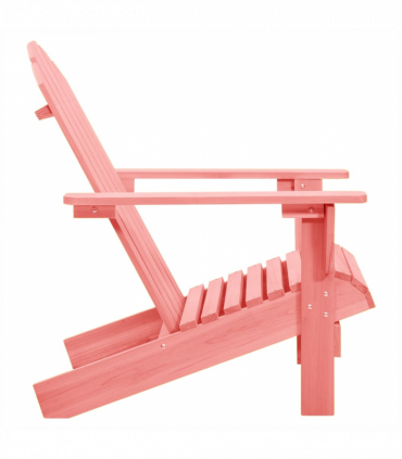 Garden Adirondack Chair Solid Fir Wood Pink