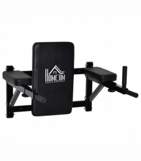Gym Rack Dip Station Wall Mounted AB Knee Leg Raise Pull Up Fitness HOMCOM
