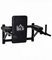 Gym Rack Dip Station Wall Mounted AB Knee Leg Raise Pull Up Fitness HOMCOM