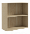 HOMCOM Bookshelf Display Storage Shelf with 2 Compartments for Study Natural