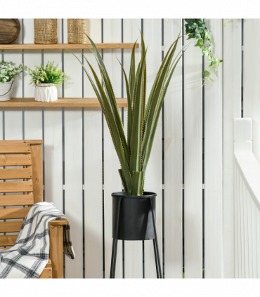 HOMCOM Potted Artificial Plants Agave Succulent for Desk Indoor Outdoor, 90cm