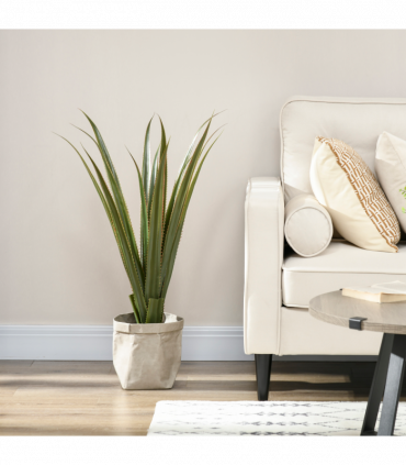 HOMCOM Potted Artificial Plants Agave Succulent for Desk Indoor Outdoor, 90cm