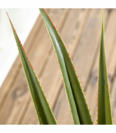 HOMCOM Potted Artificial Plants Agave Succulent for Desk Indoor Outdoor, 90cm