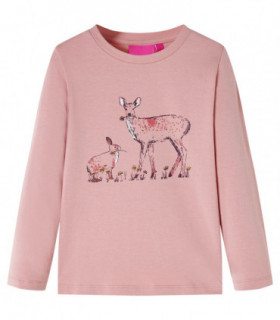 Kids' T-shirt with Long Sleeves Pink 128