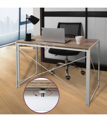 Multifunction Folding Desk Portable Compact Computer Table In White