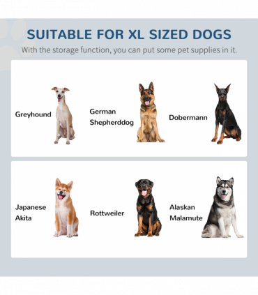 Raised Dog Bowls w/ Storage Function Stainless Steel Bowl Elevated Base Pawhut