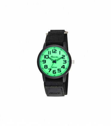 Ravel Mens Sports Bold Arabic Nite Glow Dial Velcro StrapWatch R1601.64.NG