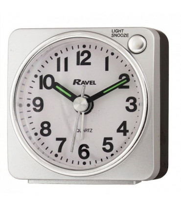 Ravel Silver Mini Alarm Clock RC018.1