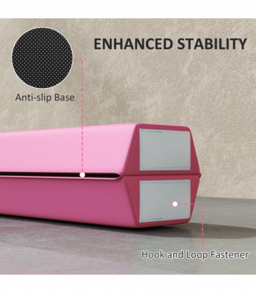 SPORTNOW 7.7FT Folding Gymnastics Balance Beam with Anti-Slip Base, Pink