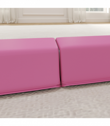 SPORTNOW 7.7FT Folding Gymnastics Balance Beam with Anti-Slip Base, Pink