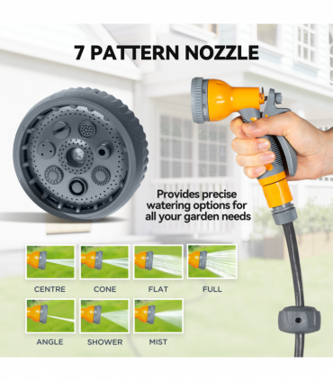 Outsunny Retractable Hose Reel Wall Mounted with Lock, Orange