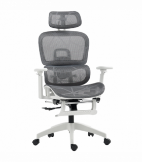 HOMCOM Ergonomic Office Chair Swivel Computer Chair with 3D Armrest Grey