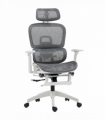 HOMCOM Ergonomic Office Chair Swivel Computer Chair with 3D Armrest Grey