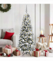 vidaXL ArtificialChristmasTree with LED Strip Lights White 150cm PVC
