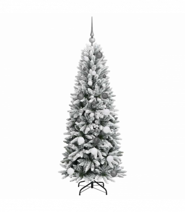 vidaXL ArtificialChristmasTree with LED Strip Lights White 150cm PVC