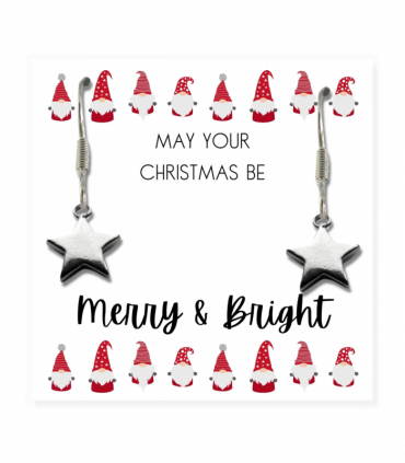 Merry & Bright Christmas Hamper Star Earrings & Jewellery Box