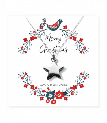 Christmas Star Mini Gift Hamper with Silver Star Necklace