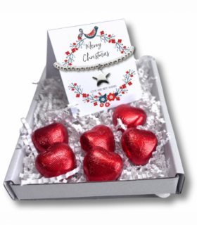 Christmas Star Mini Gift Hamper with Silver Bracelet