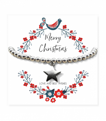 Christmas Star Mini Gift Hamper with Silver Bracelet