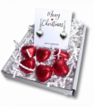Merry Christmas Mini Gift Hamper with Silver Heart Earrings
