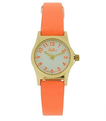 Reflex Girls Ladies Watch White Dial Gold Metal Bright Orange Strap 101326LT