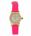 Reflex Girls Ladies White Dial Gold Metal Bright Pink Strap Watch 101325LT
