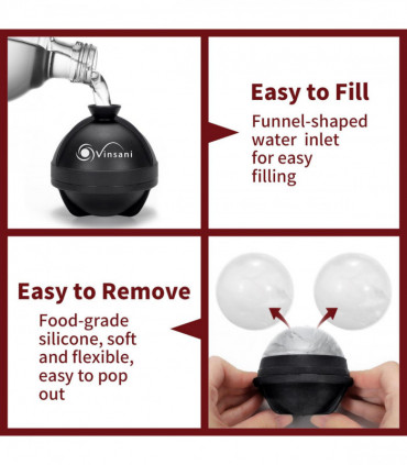 VINSANI 2 PACK ICE BALL MOULD 0000359