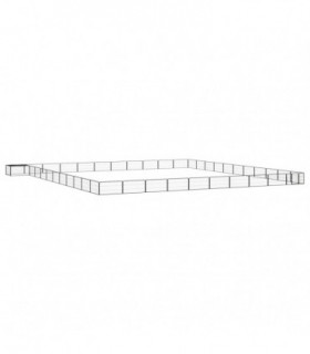 vidaXL 44-Panel Dog Playpen Black 100x50 cm Powder-coated Steel