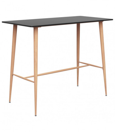 vidaXL 5 Piece Bar Set Black and White