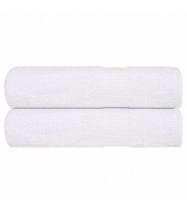 vidaXL Bath Towels 2 pcs White 100x150 cm 360 gsm 100% Cotton