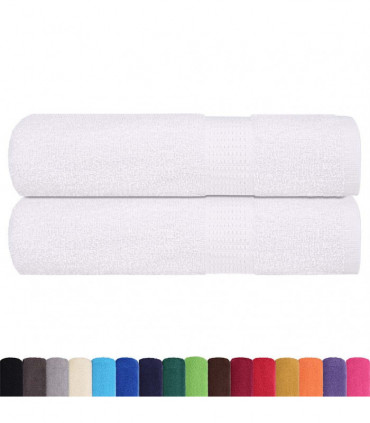 vidaXL Bath Towels 2 pcs White 100x150 cm 360 gsm 100% Cotton