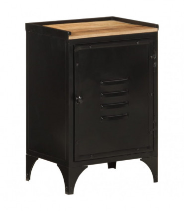 vidaXL Bathroom Cabinet 40x30x60 cm Iron and Solid Wood Mango
