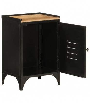 vidaXL Bathroom Cabinet 40x30x60 cm Iron and Solid Wood Mango