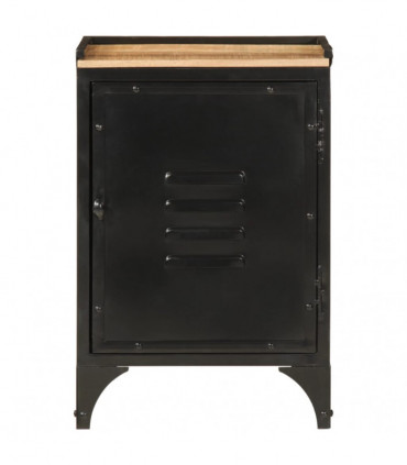 vidaXL Bathroom Cabinet 40x30x60 cm Iron and Solid Wood Mango