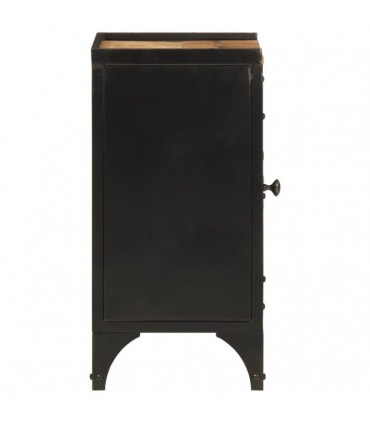 vidaXL Bathroom Cabinet 40x30x60 cm Iron and Solid Wood Mango