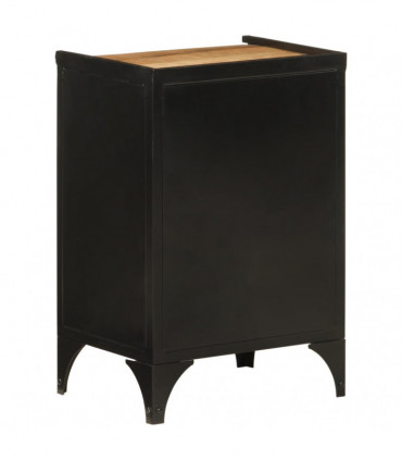 vidaXL Bathroom Cabinet 40x30x60 cm Iron and Solid Wood Mango