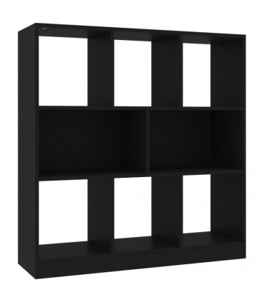 vidaXL Book Cabinet Black 97.5x29.5x100 cm Engineered Wood