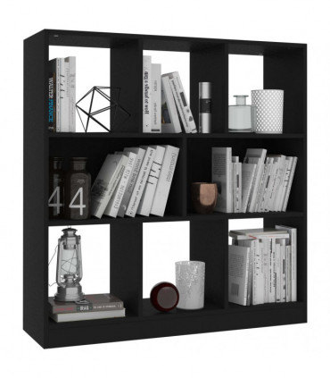 vidaXL Book Cabinet Black 97.5x29.5x100 cm Engineered Wood