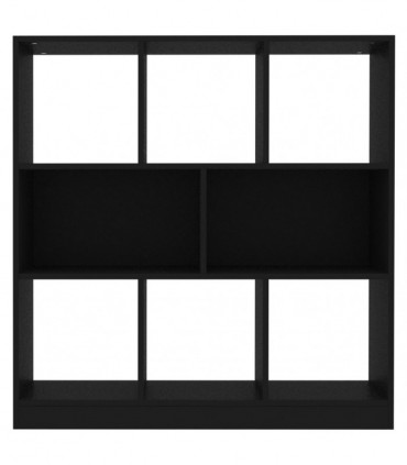 vidaXL Book Cabinet Black 97.5x29.5x100 cm Engineered Wood